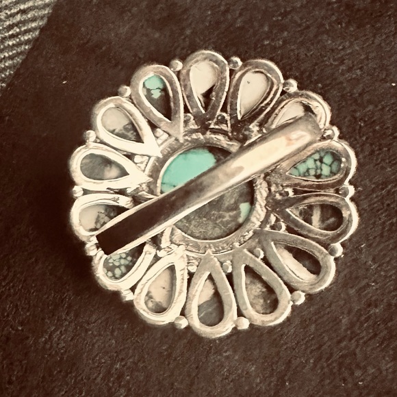 Blue Moon Turquoise and White Buffalo Gemstone Ring in Sterling Silver Sz 7 NWT - Picture 4 of 7